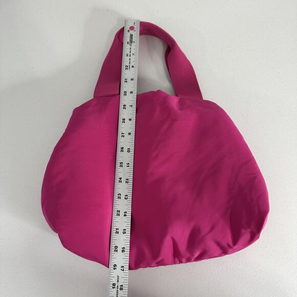 COS Padded Shopper Bag Womens One Size Pink Quilted Puffy Shoulder Small Purse - Picture 11 of 16